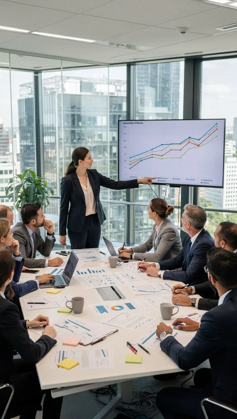 Ein Berater überprüft eine Autoversicherungspolice auf mögliche Deckungslücken.